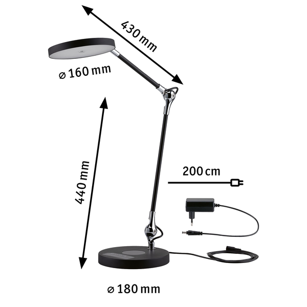 LED-Tischleuchte Numis - Acrylglas / Aluminium - 1-flammig