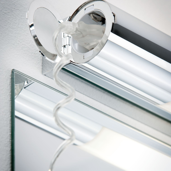 LED-Badleuchte Orgon - Acrylglas / Aluminium - 1-flammig - Chrom / Weiß - Breite: 44 cm