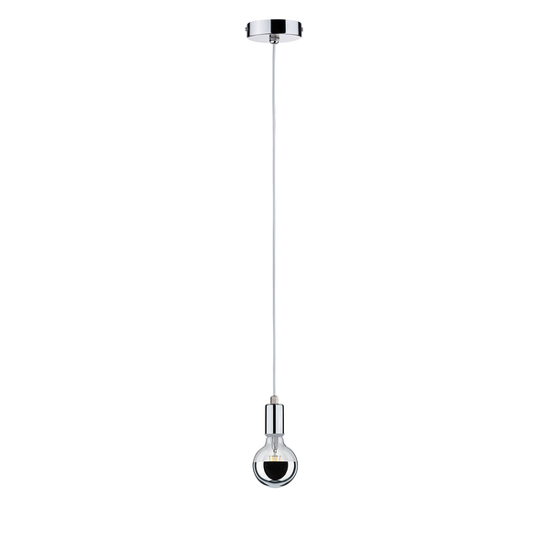 Pendelleuchte Larus - Chrom - 1-flammig - Silber