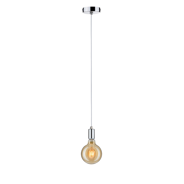 Pendelleuchte Larus - Chrom - 1-flammig - Silber