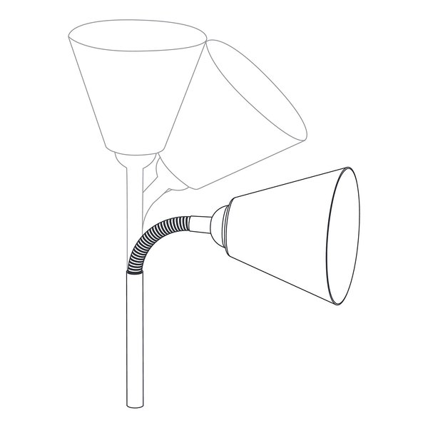 Wandleuchte Junus - Aluminium - 1-flammig - Schwarz