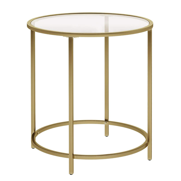 Beistelltisch Poygan - Glas / Metall - Gold