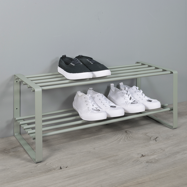 Schuhregal Welbeck I - Metall - Mintgrau