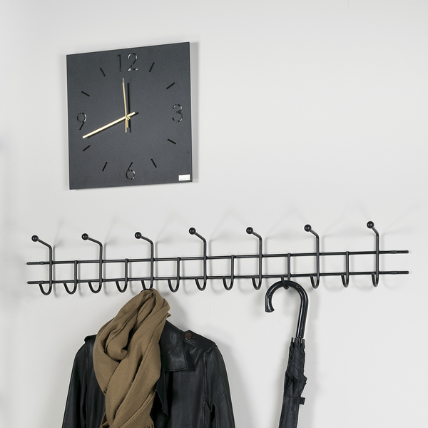 Garderobenleiste Honaker - Metall - Schwarz - Breite: 119 cm