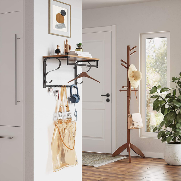 Wandgarderobe Montevallo - Metall - Braun / Schwarz