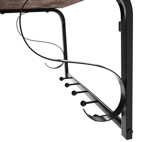 Wandgarderobe Montevallo - Metall - Braun / Schwarz