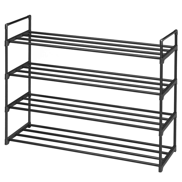 Schuhregal Hendren I - Metall - Schwarz - Höhe: 74 cm