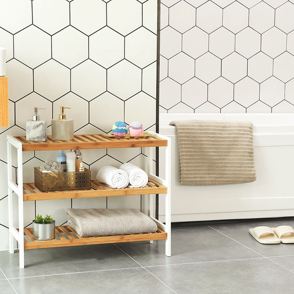 Schuhregal Mountville I - Bambus massiv - Höhe: 55 cm