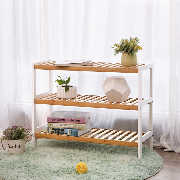 Schuhregal Mountville I - Bambus massiv - Höhe: 55 cm