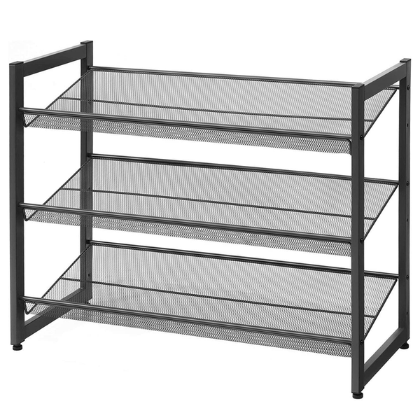 Schuhregal Heckfield I - Metall - Schwarz - Höhe: 63 cm