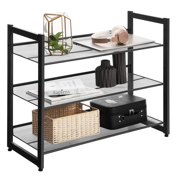 Schuhregal Heckfield I - Metall - Schwarz - Höhe: 63 cm