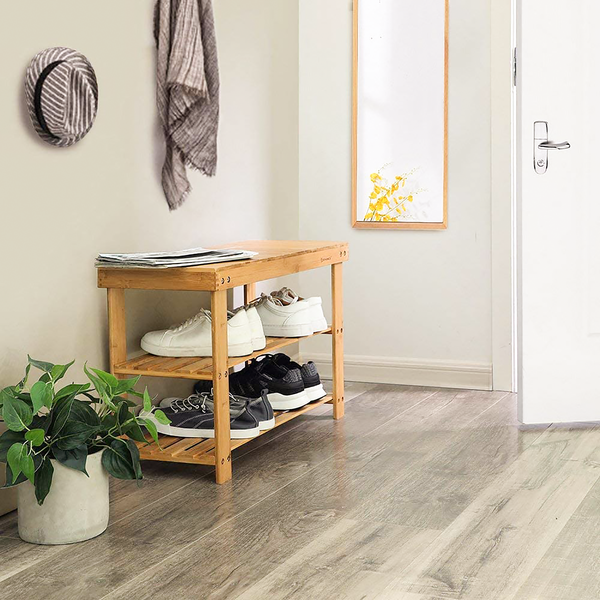 Schuhregal Mountville II - Bambus massiv - Bambus
