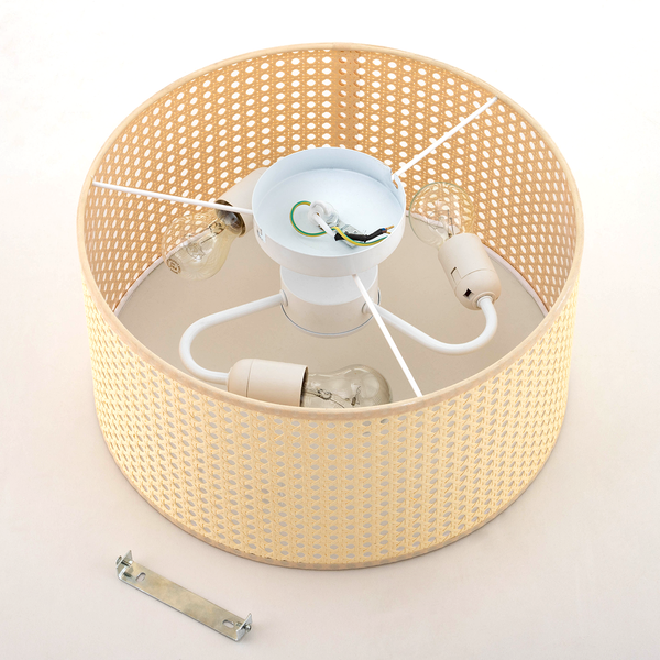 Deckenleuchte Puyoo - Eisen / Papier - 3-flammig