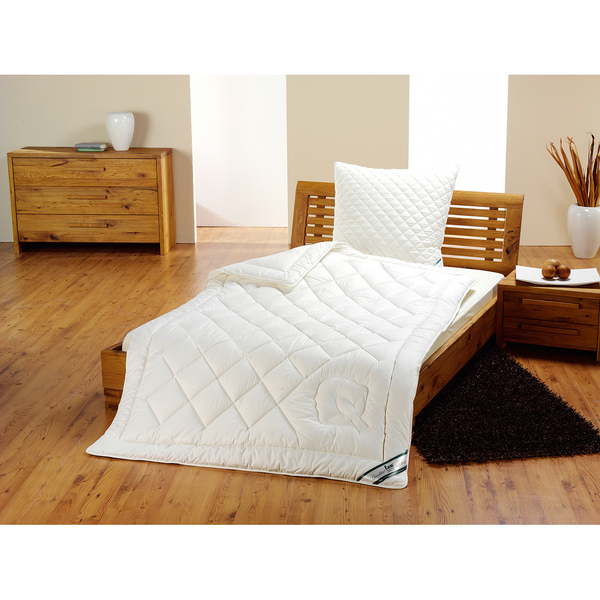 Vierjahreszeiten-Steppbett Baumwolle - Baumwolle - Weiß - 135 x 200 cm