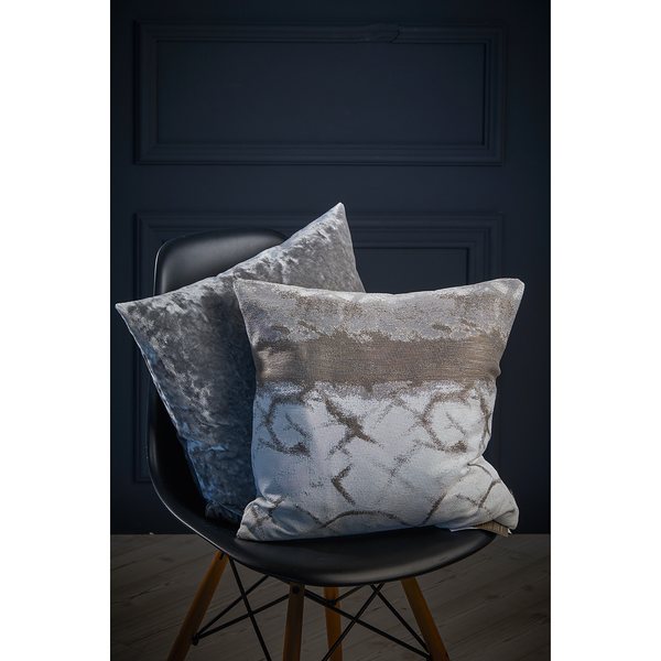 Dekokissen Aurelia - Polyester - Lichtgrau - 45 x 45 cm