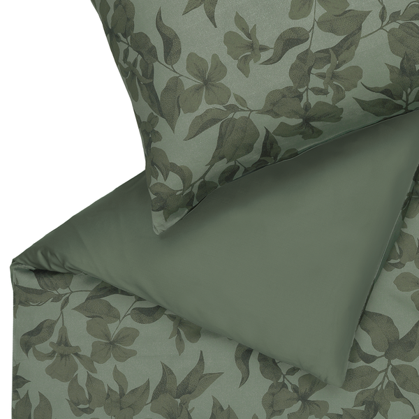 Bettwäsche Dotflower - Baumwolle - Dunkelgrün