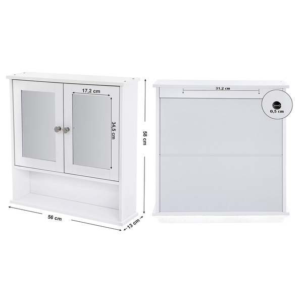 Spiegelschrank Storberg III - Weiß