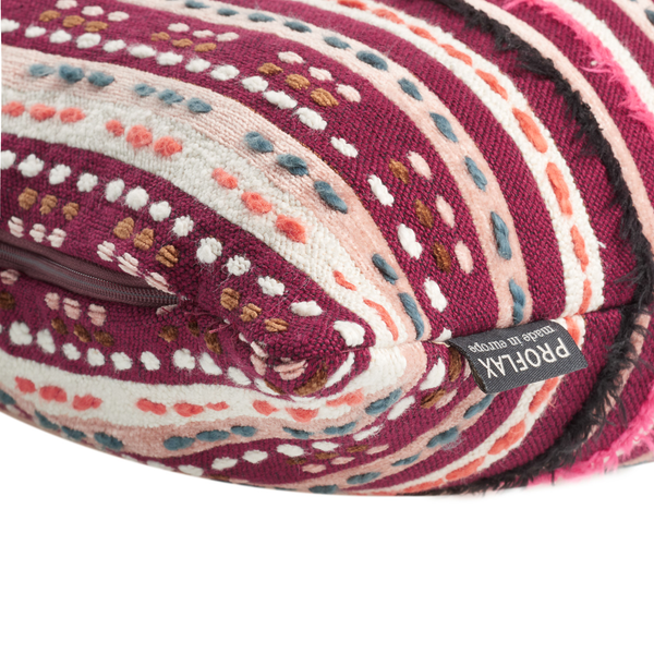 Kissenbezug Camino - Mischgewebe - Weinrot