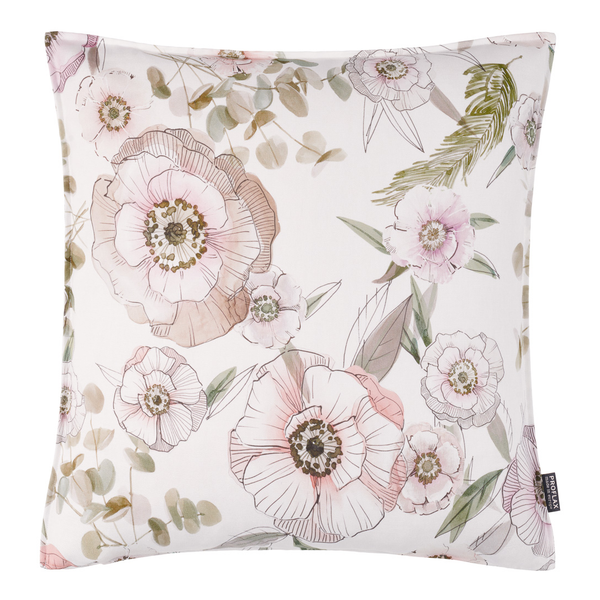 Kissenbezug Alicia - Baumwolle - Nude / Grün - 40 x 40 cm