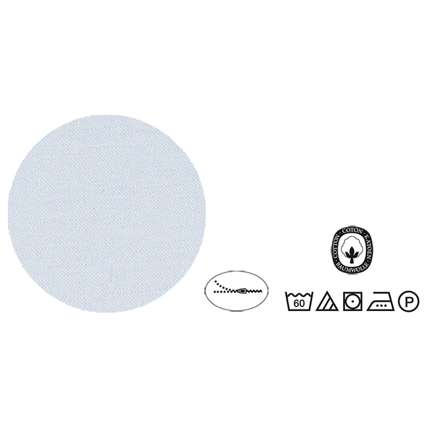 Mako-Satin Kopfkissenbezug 0636045 - Mako-Satin - Blaugrau - 80 x 80 cm
