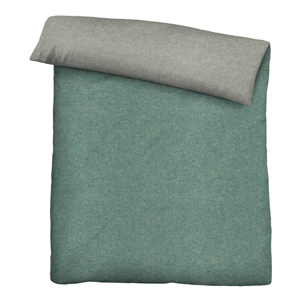 Melange-Flanell Bettwäsche 0840500 - Melange / Flanell - Mint - 135 x 200 cm + Kissen 80 x 80 cm
