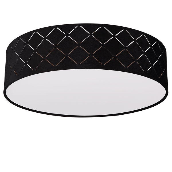 Deckenleuchte Varios I - Mischgewebe / Eisen - 2-flammig