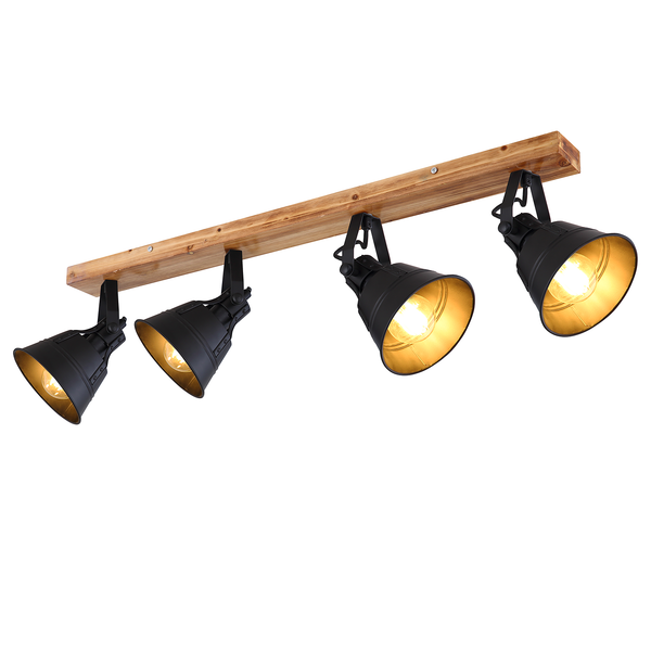 Deckenleuchte Günther - Eisen - 4-flammig - Flammenanzahl: 4