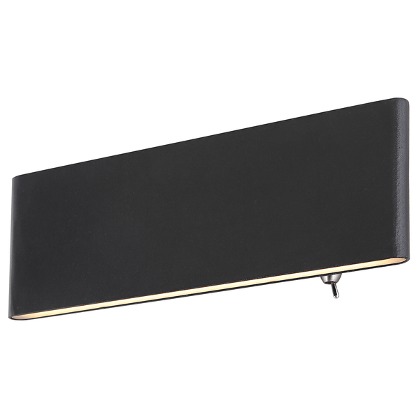 LED-Wandleuchte Siegfried - Acrylglas / Aluminium - 1-flammig - Schwarz - Breite: 23 cm