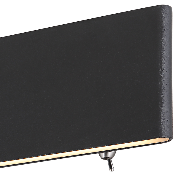 LED-Wandleuchte Siegfried - Acrylglas / Aluminium - 1-flammig - Schwarz - Breite: 23 cm