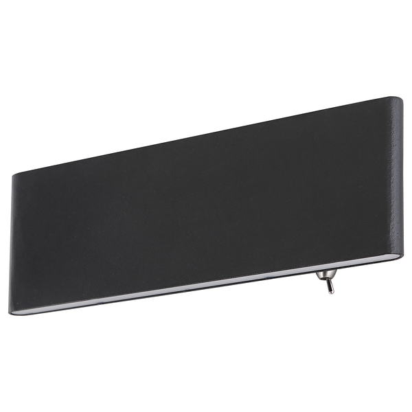 LED-Wandleuchte Siegfried - Acrylglas / Aluminium - 1-flammig - Schwarz - Breite: 23 cm