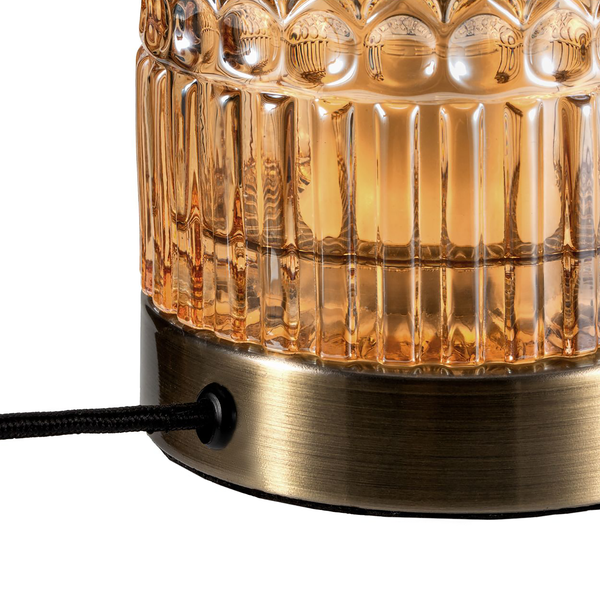 Tischleuchte Crystal Elegance - Glas / Messing - 1-flammig