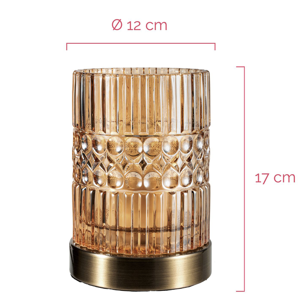 Tischleuchte Crystal Elegance - Glas / Messing - 1-flammig