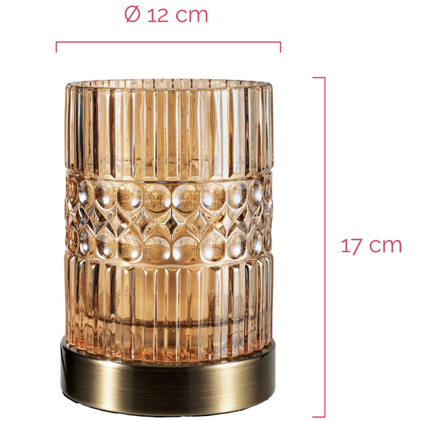 Tischleuchte Crystal Elegance - Glas / Messing - 1-flammig