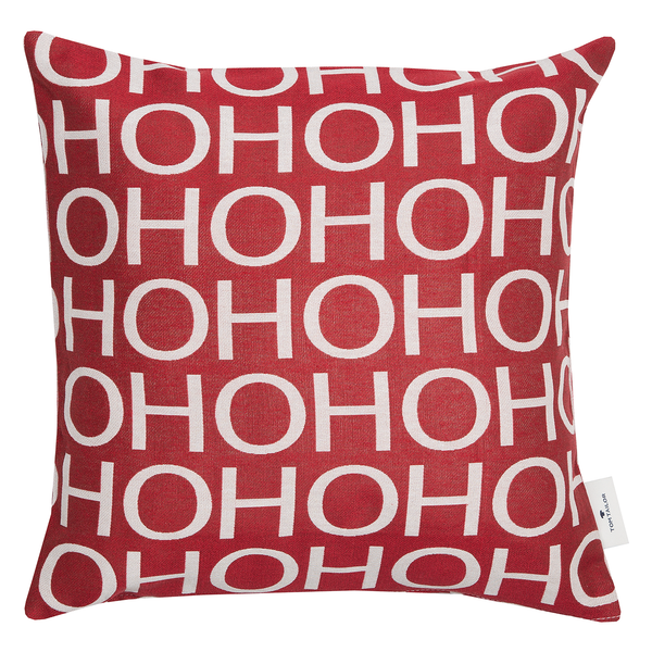 Kissenbezug Ho Ho Ho - Mischgewebe - Rot