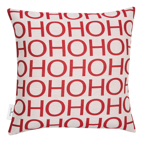Kissenbezug Ho Ho Ho - Mischgewebe - Rot