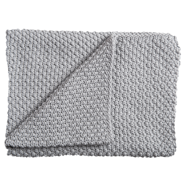 Babystrickdecke Sunny - Hellgrau