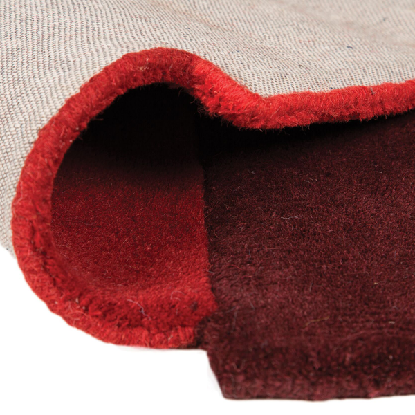 Wollteppich Collage - Wolle - Rot - 90 x 150 cm