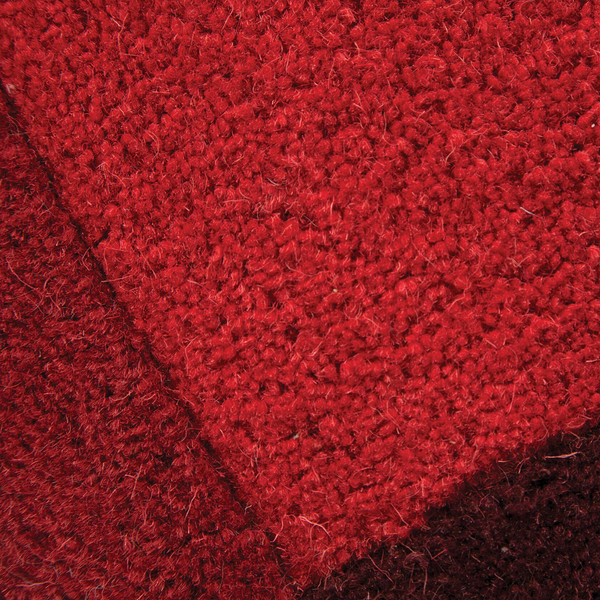 Wollteppich Collage - Wolle - Rot - 90 x 150 cm