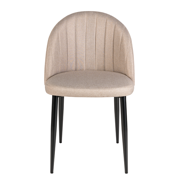 Polsterstuhl Jacklin V (2er-Set) - Webstoff / Eisen - Beige
