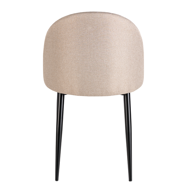 Polsterstuhl Jacklin V (2er-Set) - Webstoff / Eisen - Beige