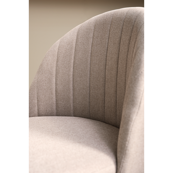 Polsterstuhl Jacklin V (2er-Set) - Webstoff / Eisen - Beige