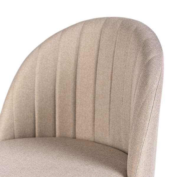 Polsterstuhl Jacklin V (2er-Set) - Webstoff / Eisen - Beige