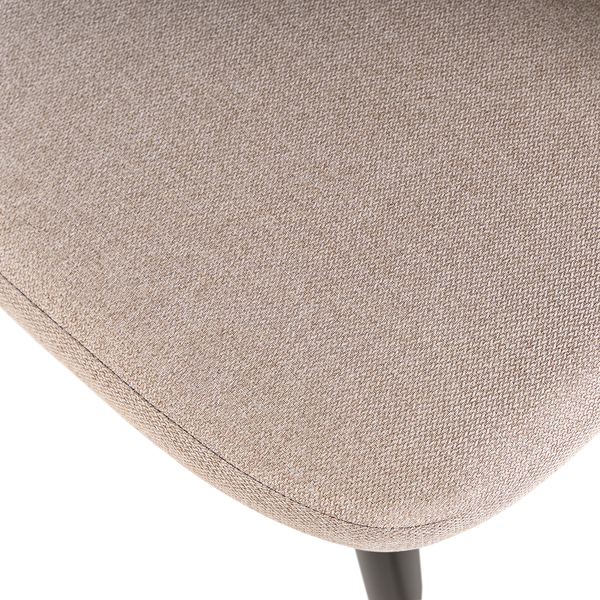 Polsterstuhl Jacklin V (2er-Set) - Webstoff / Eisen - Beige