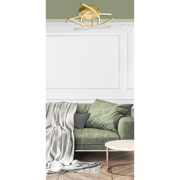 LED-Deckenleuchte Tullins - Acrylglas / Eisen - 5-flammig