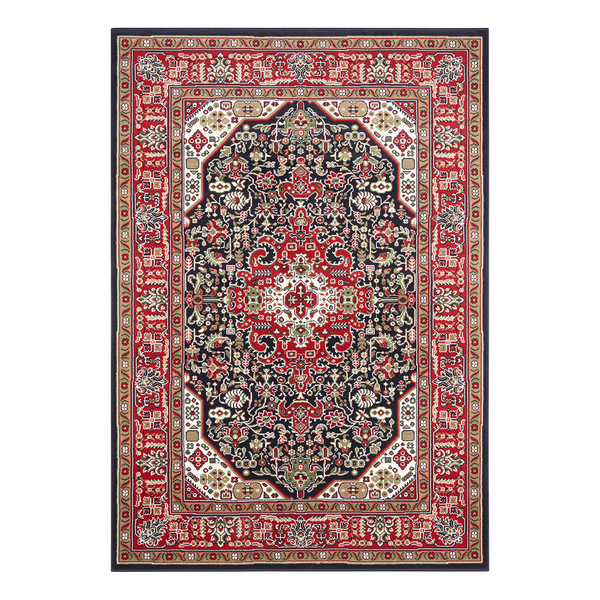 Kurzflorteppich Skazar Isfahan - Polypropylen - Marineblau - 80 x 150 cm