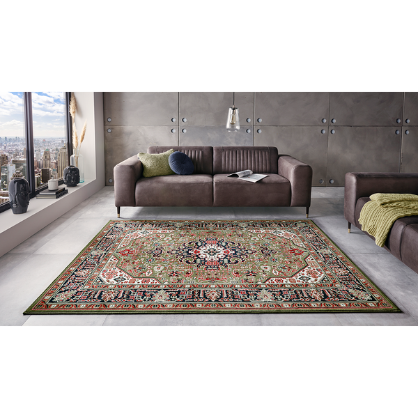 Kurzflorteppich Skazar Isfahan - Polypropylen - Grün - 200 x 290 cm