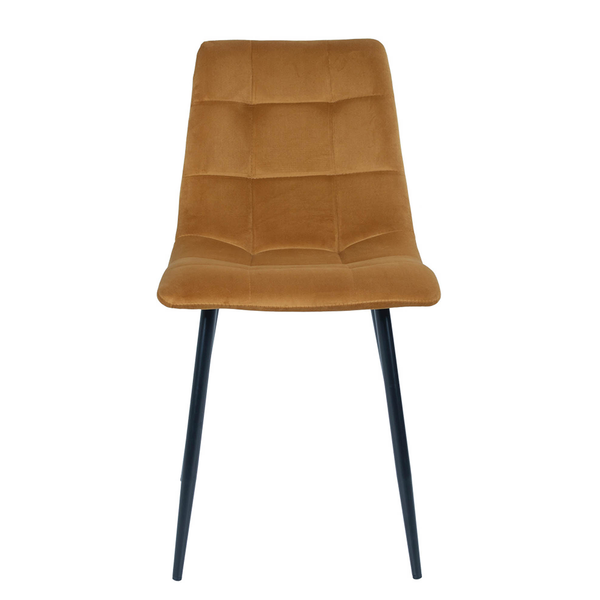 Esszimmerstuhl Middelfart 2er-Set - Stahl - Currygelb