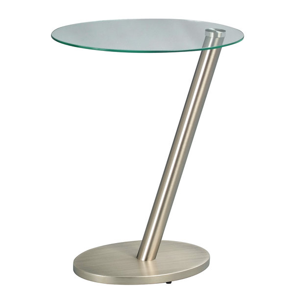 Beistelltisch Voglans - Glas / Metall - Silber