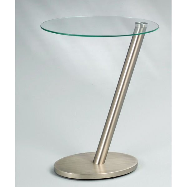 Beistelltisch Voglans - Glas / Metall - Silber