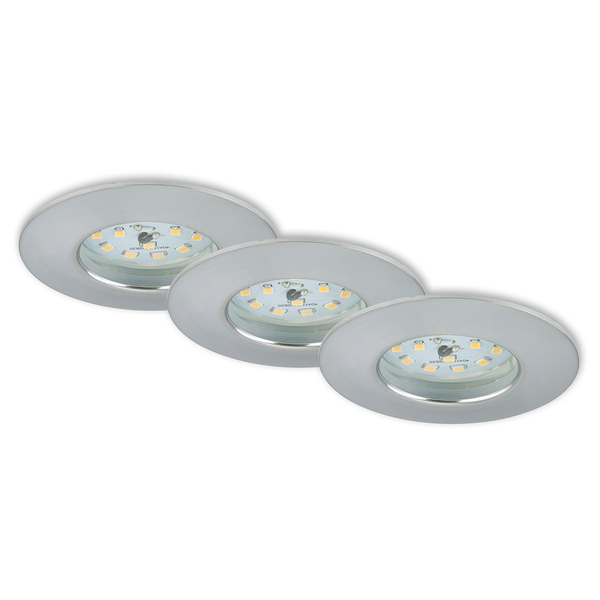 LED-Einbauleuchte  Attach One - Polycarbonat / Eisen - 3-flammig